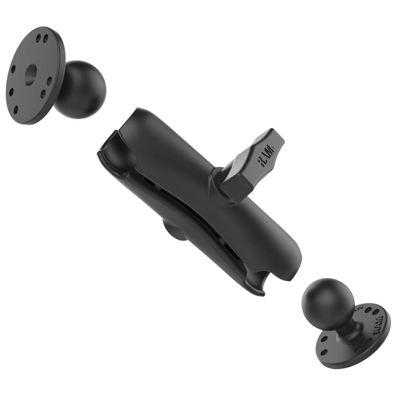 RAM-101U Ram Mount C-Arm mittellang aus Aluminium mit 2 mal Round Base 2