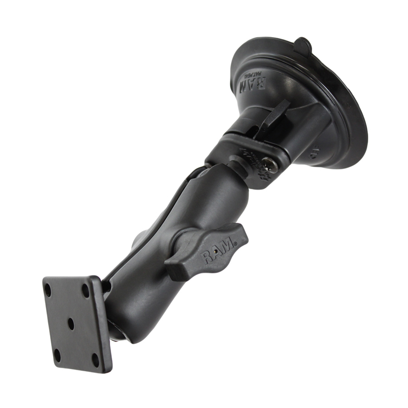 RAM-B-166-347U Twist-Lock Saugnapf-Halterset mit AMPS Square Base, medium Arm, Aluminium 1