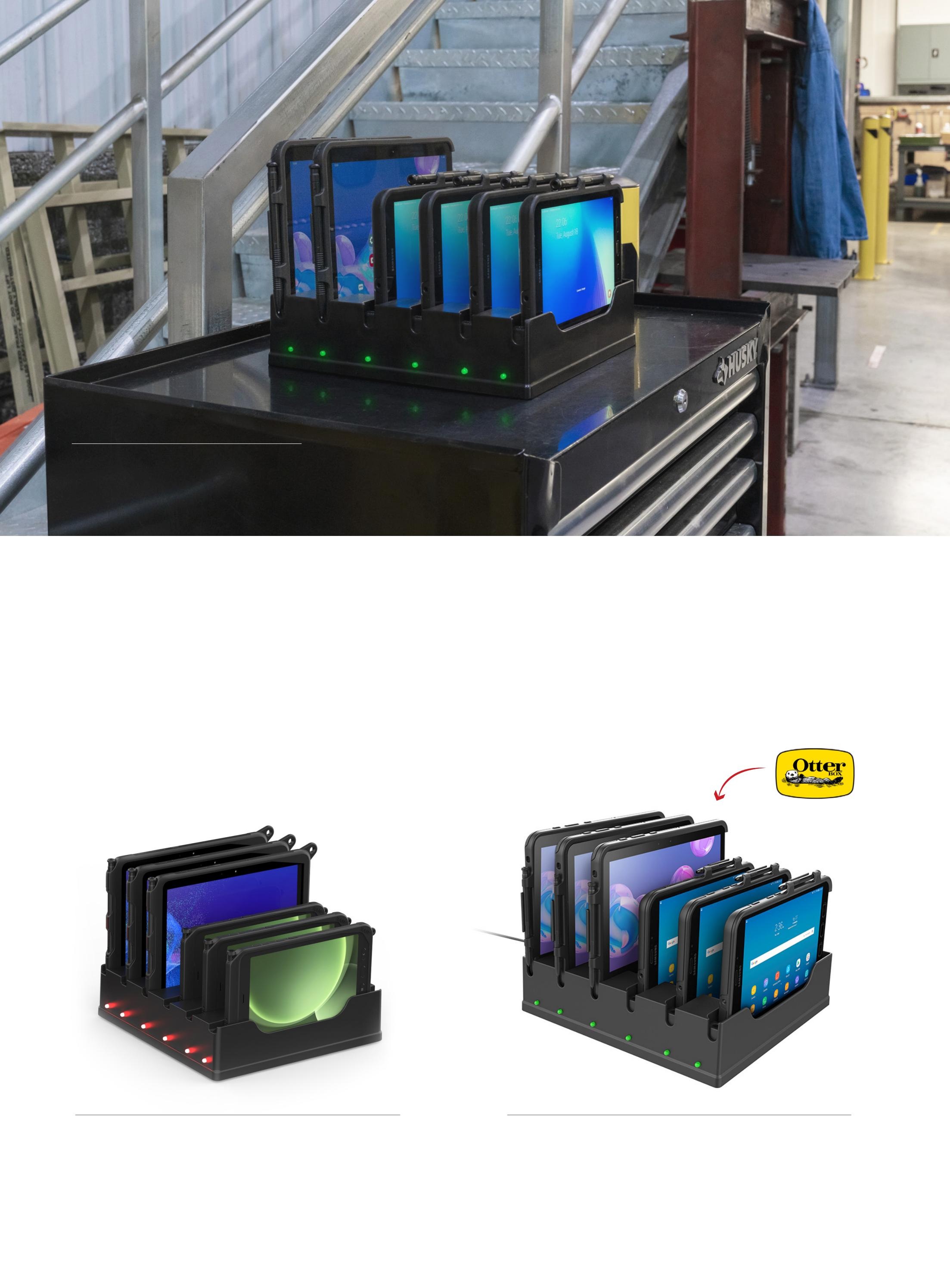 RAM-DOCK-6G8P-OT1U Samsung Tab Active 3/2 & Tab Active Pro 6er Ladestation / OtterBox uniVERSE 3