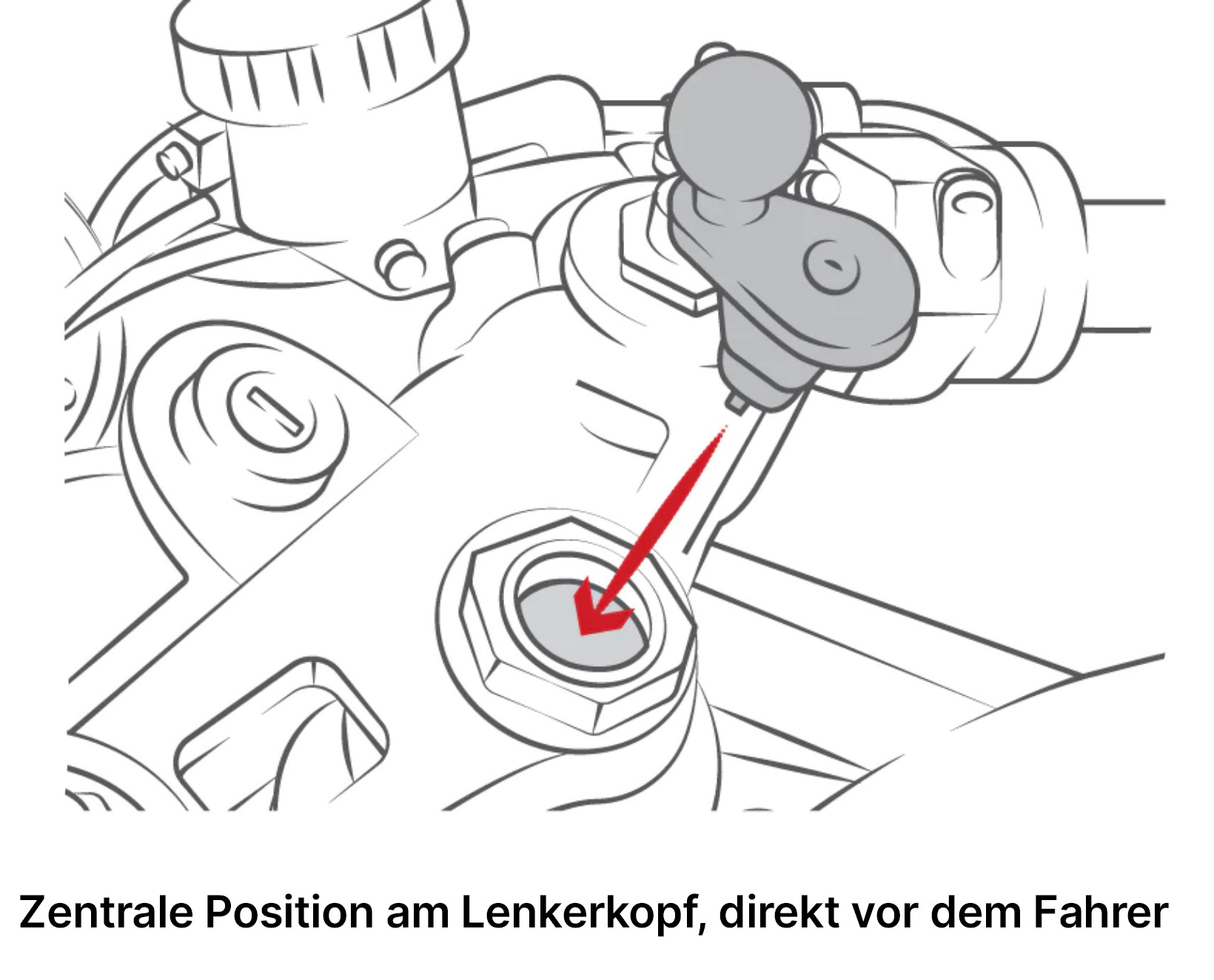 RAM-B-176-A-UN10U Large-X-Grip®Motorradhalterung - Gabelschaftbasis, Socket Arm kurz 8