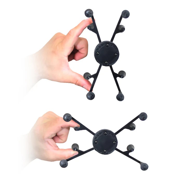 RAM-B-189-UN8-ALA1-KRU X-Grip für 7"-8" Tablets - Twist-Lock Saugnapfbasis (doppelt), langer Halteknopf 6