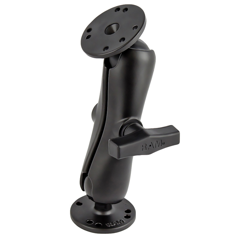 RAM-101U Ram Mount C-Arm mittellang aus Aluminium mit 2 mal Round Base 1
