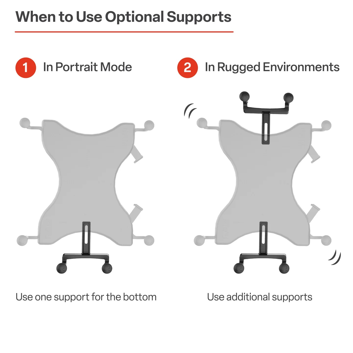 RAM-HOL-UN11U X-Grip Universalhalteklammer für 12-13 Zoll Tablets mit Vesa- u. AMPS-Lochmuster 10