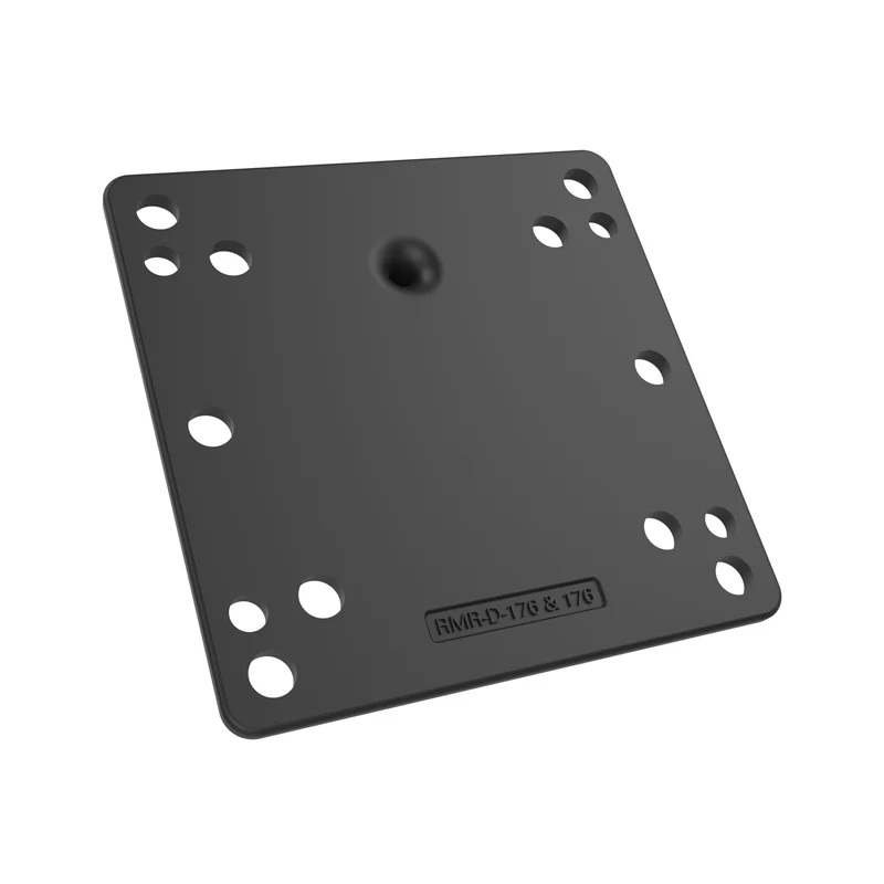 RAM-101U-B-246 VESA-Halterung (100x100/75x75) - C-Arm kurz, Round Base, Aluminium 5