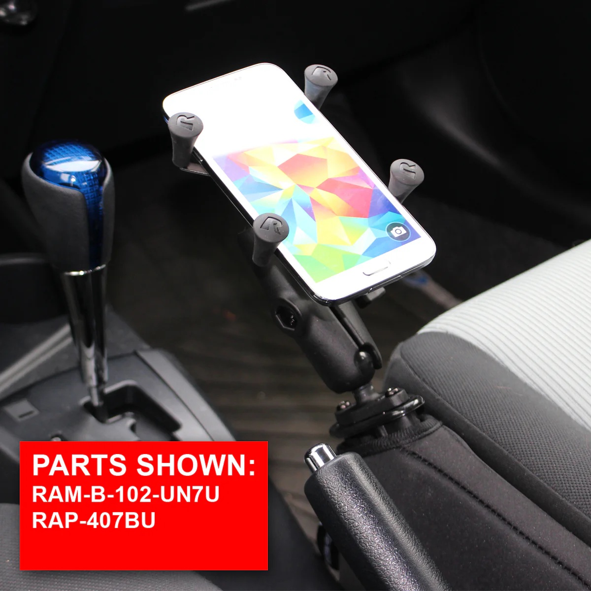RAP-B-407-UN10U Tough-Wedge mit large X-Grip Universalhalteklammer für große Smartphones 10