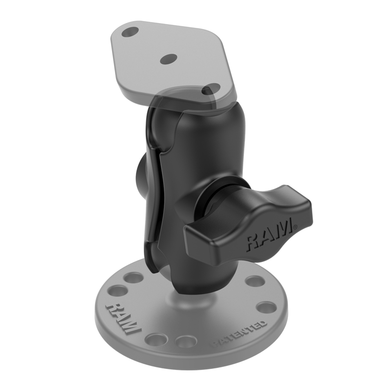 RAM-B-201U-A Socket Arm kurz, ohne Federspannung, B-System aus Aluminium 1