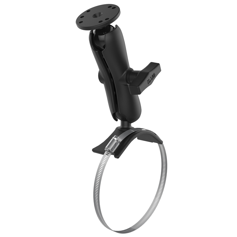 RAM-118U Halterset für Rohre von 4" - 5.5" mit großer Sattelschelle und Round Base 1