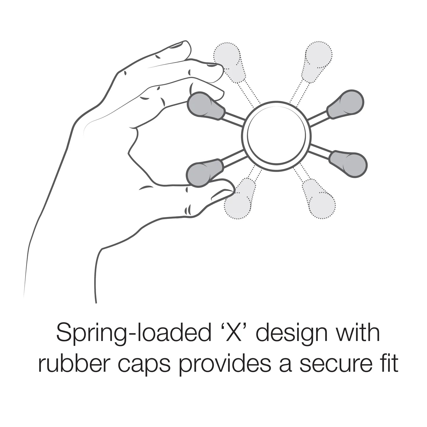 RAM-HOL-UN7U X-Grip Universalhalterung klein für Smartphones mit Snap-Link Adapter 7
