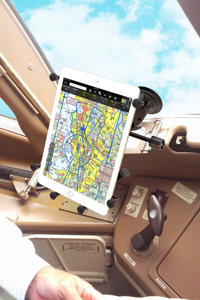 RAM-B-189-UN9-ALA1-KRU X-Grip für 9"-11" Tablets mit Twist-Lock Saugnapfbasis (doppelt) 1