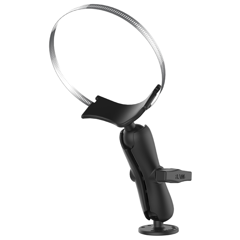 RAM-118U Halterset für Rohre von 4" - 5.5" mit großer Sattelschelle und Round Base 2