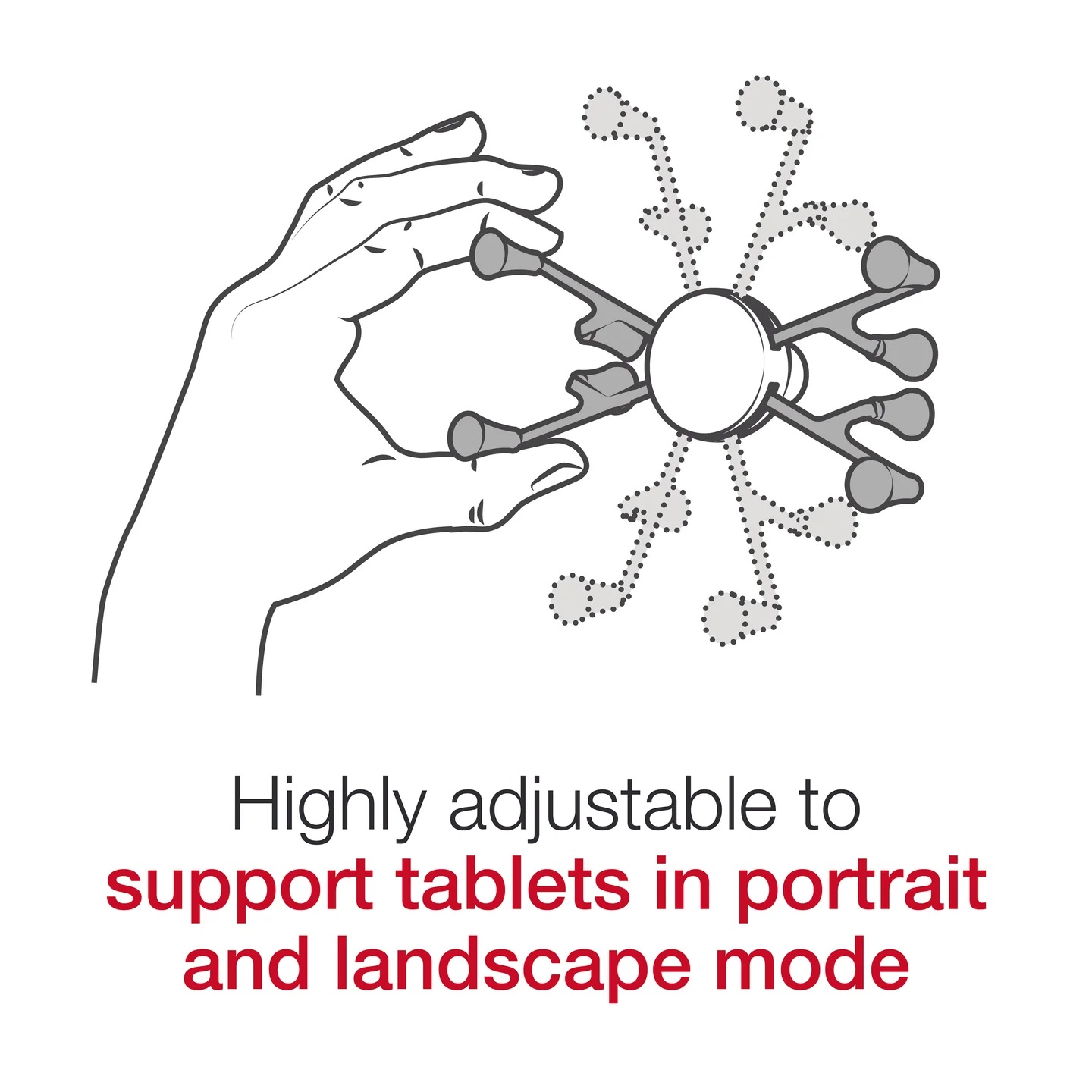 RAM-B-316-1-UN8B X-Grip Sitzschienenhalterung für 7-8 Zoll Tablets - POD I Flexarm 7