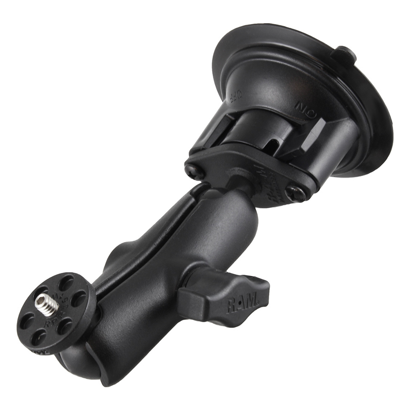 RAM-B-224-1-366U Twist-Lock Saugnapfhalterung mit 1/4 Zoll-20 Kameraadapter 1