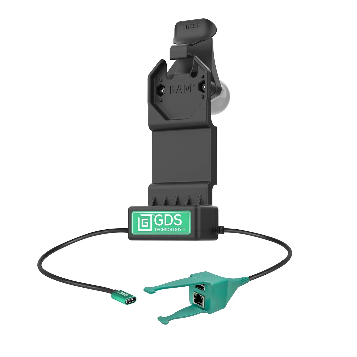 RAM-GDS-DOCK-U1CP-RJ45AU GDS® Uni-Conn™-Dock Power USB-C & Peripherie USB-A & RJ45 Daten 1